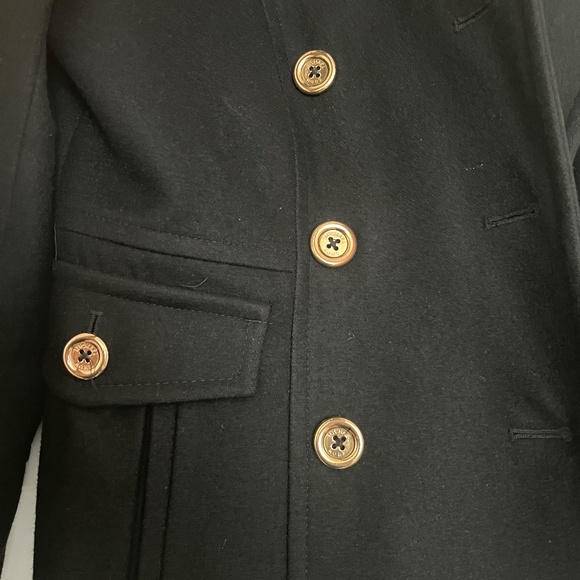 Michael Kors Black Pea Coat - Size Small - Picture 7 of 8